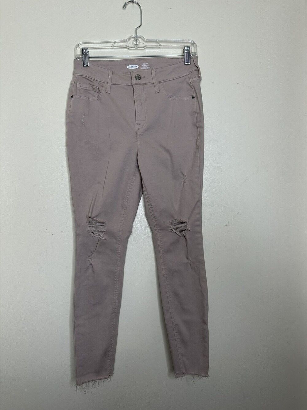 Old Navy Rockstar Jeans Super Skinny High Rise Built In Warm Purple 28” Waist